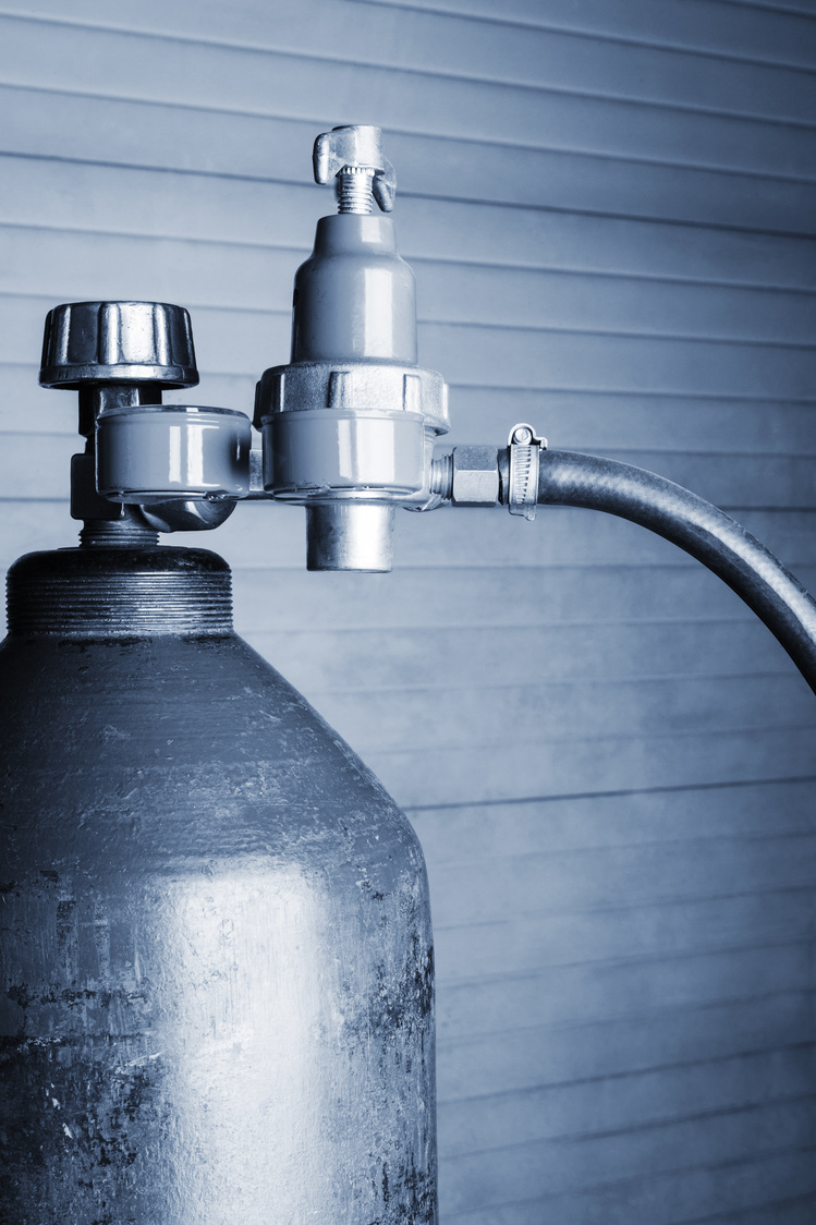 gas cylinder close up